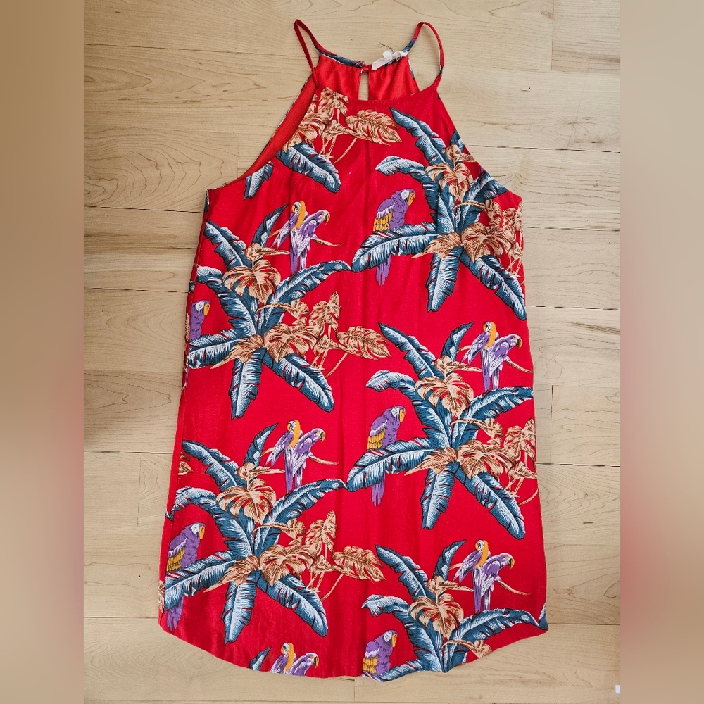 Mini Red Tropical Dress